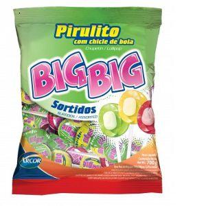 Pirulito chiclete Big Big sortido 700g.