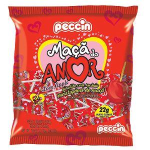 Pirulito Maçã do Amor grande Peccin 528g.