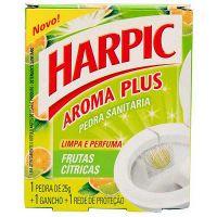 Pedra Sanitaria Harpic Frutas Cítricas Aroma Plus 25g.
