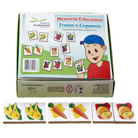 Jogo de Memórias das Frutas e Legumes Editora Fundamental  