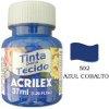 Tinta para tecido azul cobalto Acrilex 37ml.