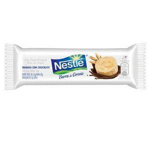 Barra de cereal sabor banana com chocolate Nestlé 20g.