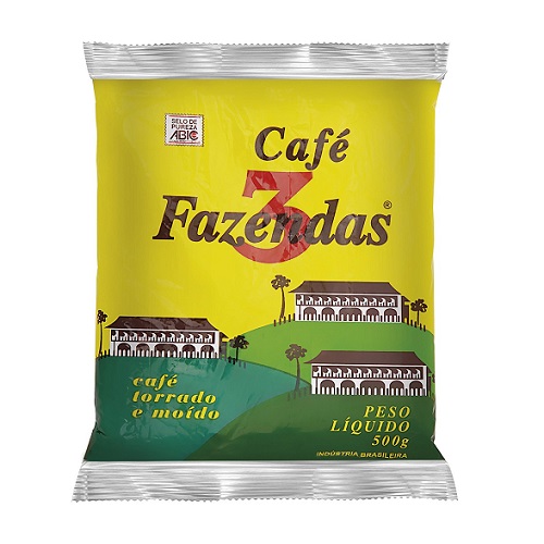 Café Torrado e moído 3 Fazendas 500g