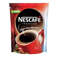 Café solúvel Nescafé Tradição Forte sachê 50g.