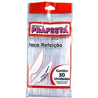 Faca descartável refeição Prafesta (50 unid.)