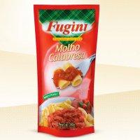 Molho de tomate sachê sabor calabresa Fugini 340g.