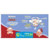 Fralda Huggies Turma da Mônica Soft Touch Max G 64x1
