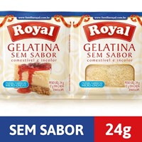 Gelatina sem sabor incolor Royal 48g.