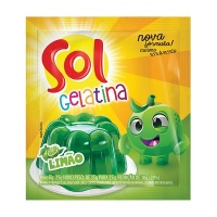 Gelatina Sol limão 25g.