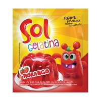 Gelatina Sol morango 25g.