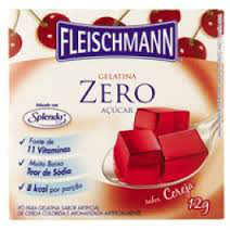 Gelatina zero de cereja Fleischmann 12g  