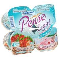 Iogurte Pense Light morango em pedaços Batavo 400g.