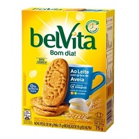 Biscoito Belvita ao leite com grãos de aveia 75g.