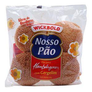 Pão p/ hamburguer com gergelim nosso Pão Wickbold 200g.