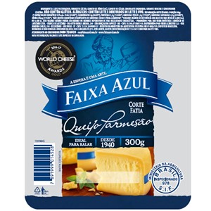 Queijo parmesão fracionado Faixa Azul Vigor 250g. Queijo parmesão fracionado Faixa Azul Vigor 250g.