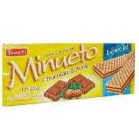 Biscoito wafer chocolate com avelã Minueto Parati 115g.
