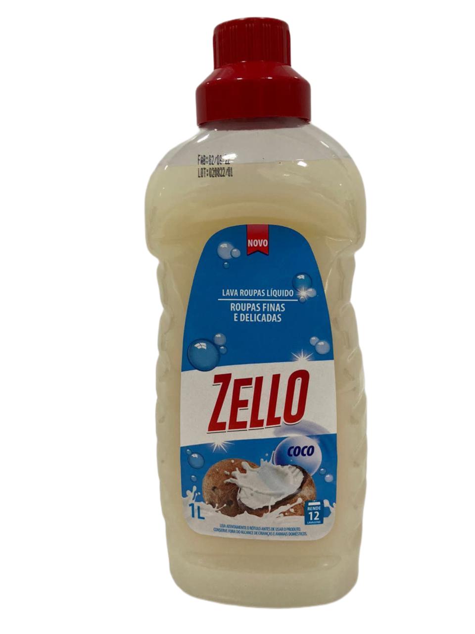 Lava roupa  finas e delicidas  líquido de coco Zello 1lt