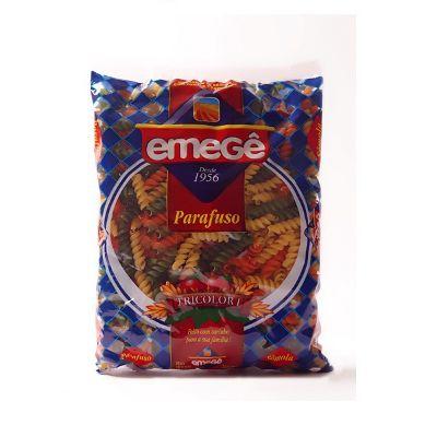 Massa sêmola tricolor parafuso Emegê 500g.