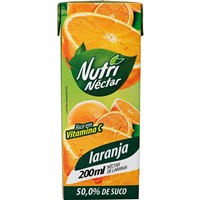 Suco pronto de laranja Nutri Néctar 200ml.