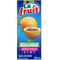 Suco pronto de maracujá La Fruit 200ml.