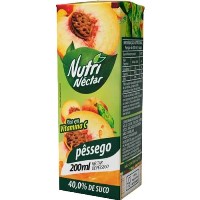 Suco pronto de pêssego Nutri Néctar 200ml.