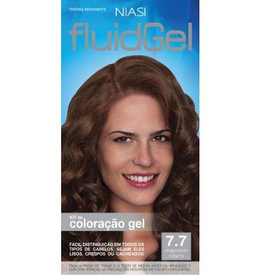 Tinta para cabelo FluidGel Biocolor 7.7 marron claro Niasi 40ml.