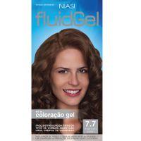 Tinta para cabelo FluidGel Biocolor 7.7 marron claro Niasi 40ml.
