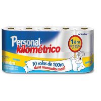Papel higiênico Personal kilométrico folha simples 10x1  1000mts