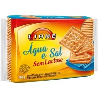 Biscoito água e sal sem lactose Liane 400g