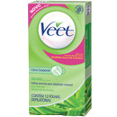 Folhas de cera fria depilatória corporal com aloe vera p/  pele seca Veet 12x1 