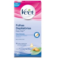 Folha depilatória corporal de cera fria com vitamina E pele delicada Veet