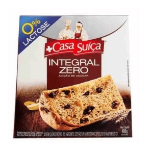 Panettone integral zero adição de açucar e zero lactose Casa Suiça 400g