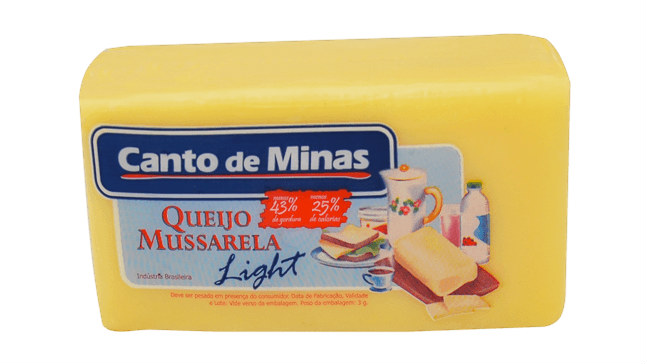 Queijo mussarela light em barra Canto de Minas 480g