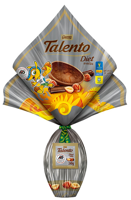 Ovo de Páscoa Talento Diet avelãs n. 15 Garoto 240g