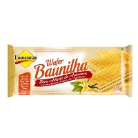 Biscoito wafer sabor baunilha sem adição de açucar Lowçucar 115g.