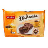 Biscoito distração recheado de baunilha e chocolate Marilan 360g