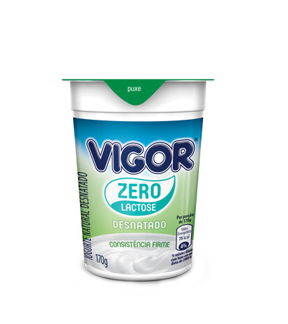 Iogurte desnatado zero lactose Vigor 170g