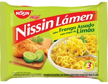 Macarrão instantâneo frango assado com limão Nissin 85g