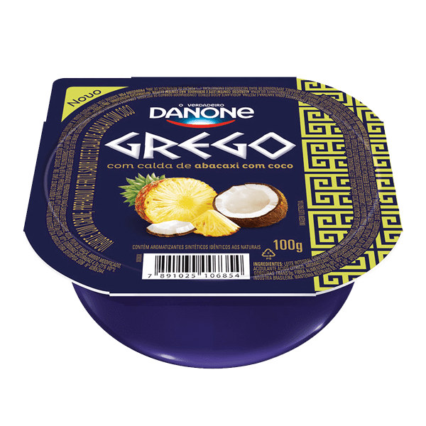 Iogurte Grego c/ calda de abacaxi e coco Danone 100g