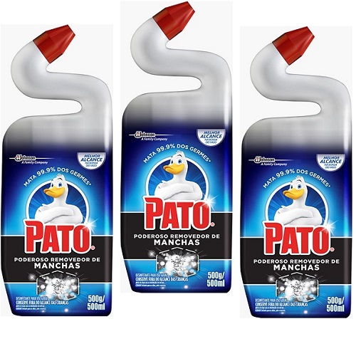 Desinfetante Pato poderoso removedor de manchas 500ml. (pacote c/ 3 unid.) Desinfetante Pato poderoso removedor de manchas 500ml. (pacote c/ 3 unid.)