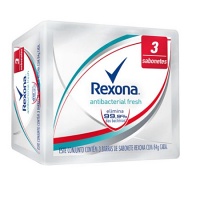 Sabonete antibacteriano fresh Rexona (pacote c/3 unid. 84g.)