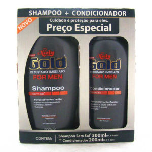 Kit shampoo e condicionador p/ homem  Niely Gold 