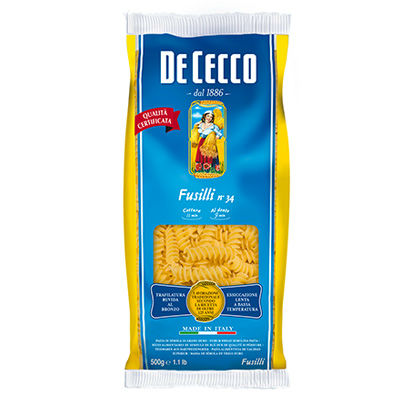 Massa grano duro Italiana fusilli De Cecco 500g