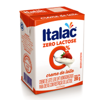 Creme de leite zero lactose Italac 200g