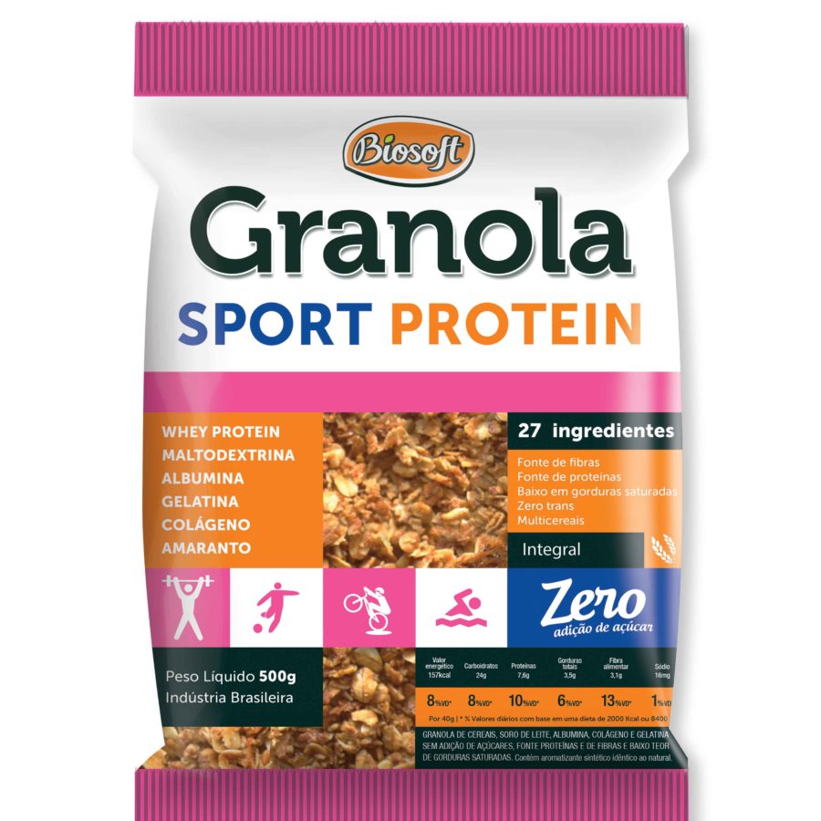 Granola sport protein zero Biosoft 500g