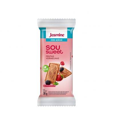 Biscoito Sou Sweet Frutas Vermelhas zero açucar Jasmine 90g