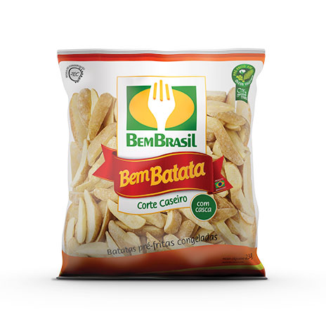 Batata congelada corte caseiro c/ casca Bem Brasil 1kg