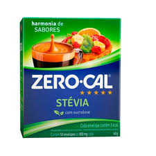 Adoçante em pó Stévia em sachê 50x1 Zero Cal 