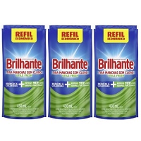 Tira manchas antibacteriano Brilhante Utile Fresh sachê 450ml ( pacote c/ 3 unid.)