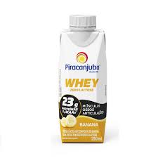 Leite desnatado whey sabor banana zero lactose Piracanjuba 250ml 